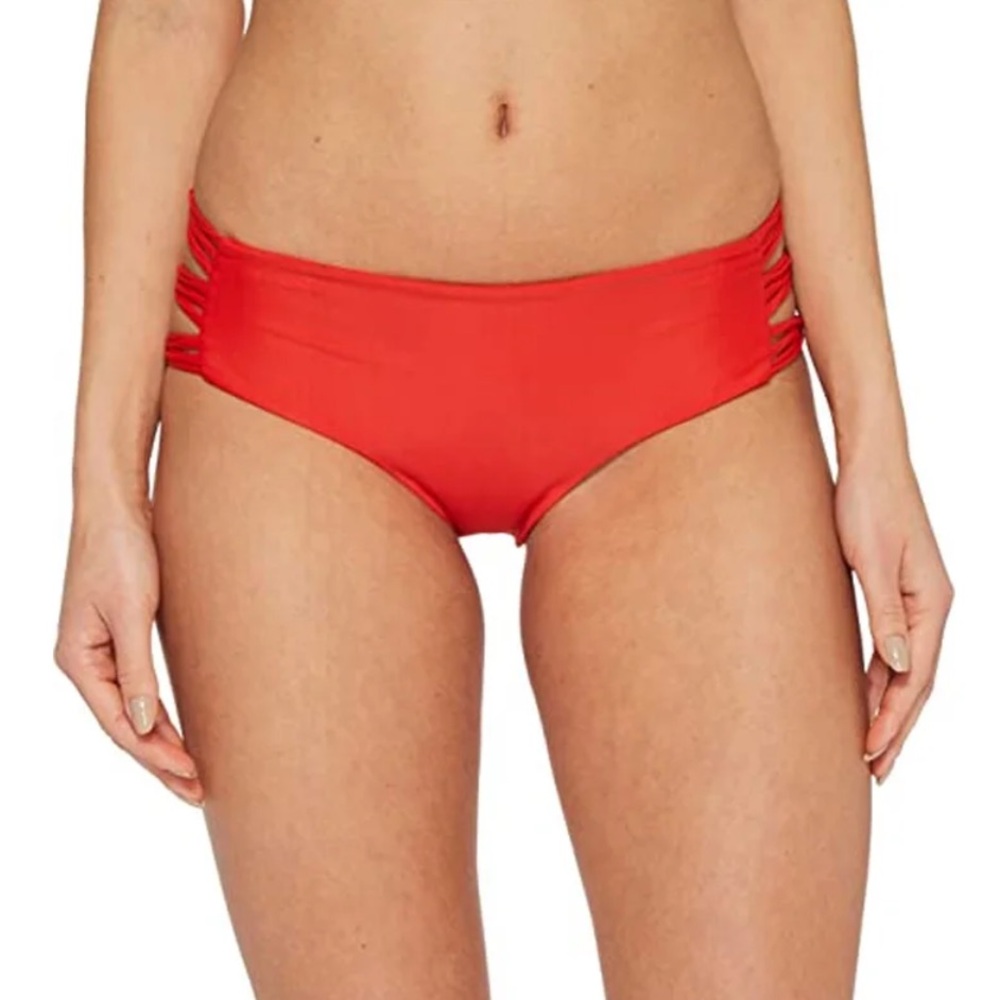 MIKOH S Barcelona Bikini Bottom Red Ginger
